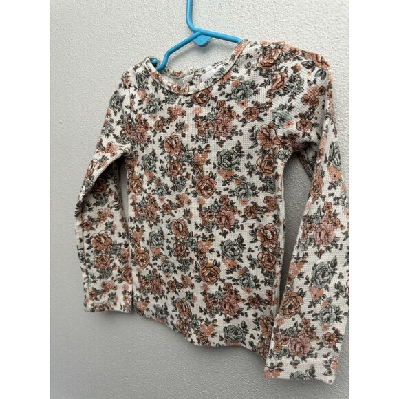 Little Lass Floral Long Sleeve Thermal Shirt Size 5 - Picture 3 of 8